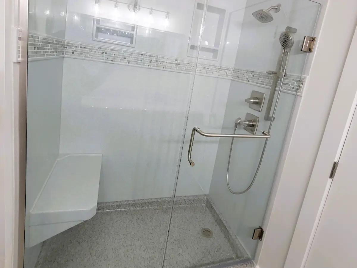 Onyx shower panels, trims, and glass