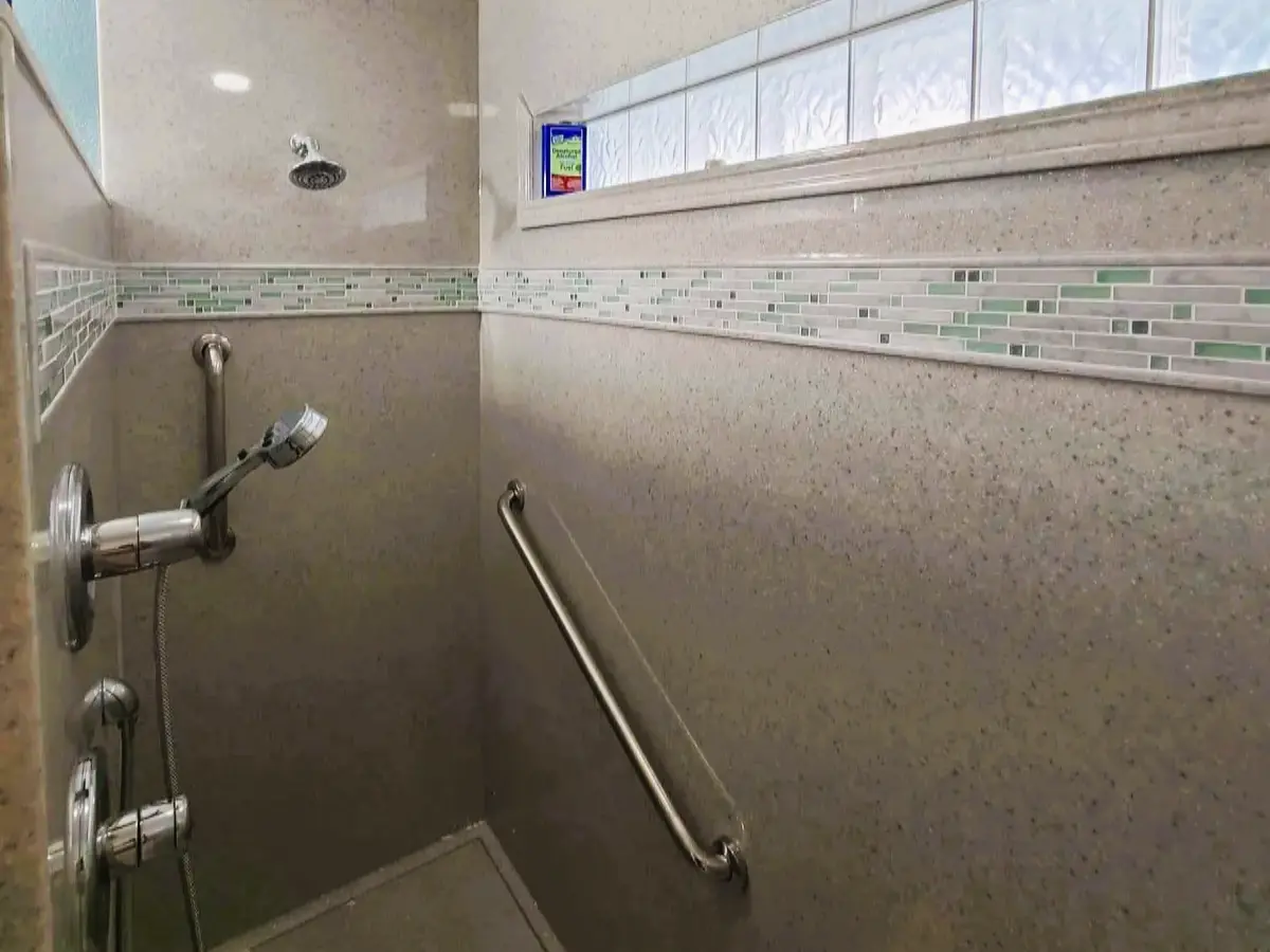Beautiful bathroom remodel with Onyx shower