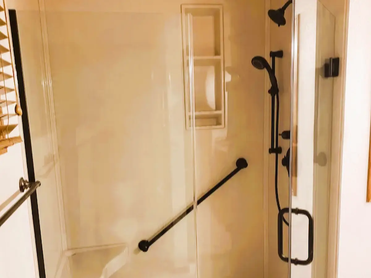 White Onyx shower install Wichita KS