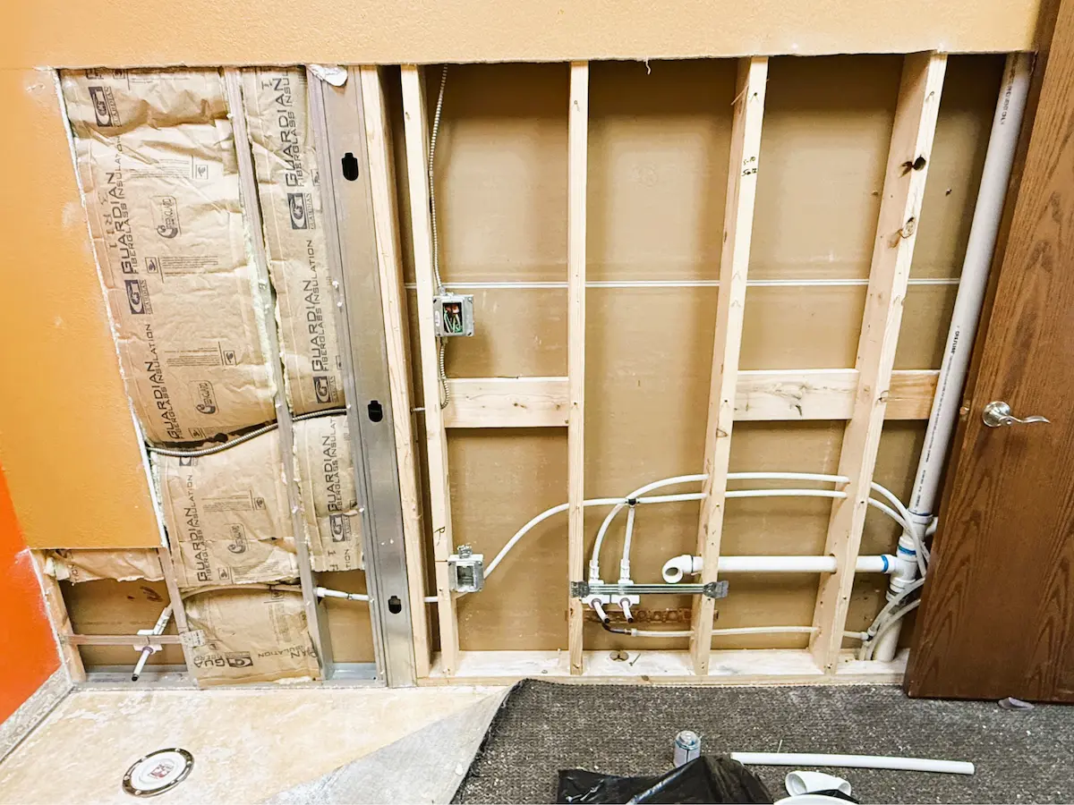 Exposed piping for leak repair and repipe planning